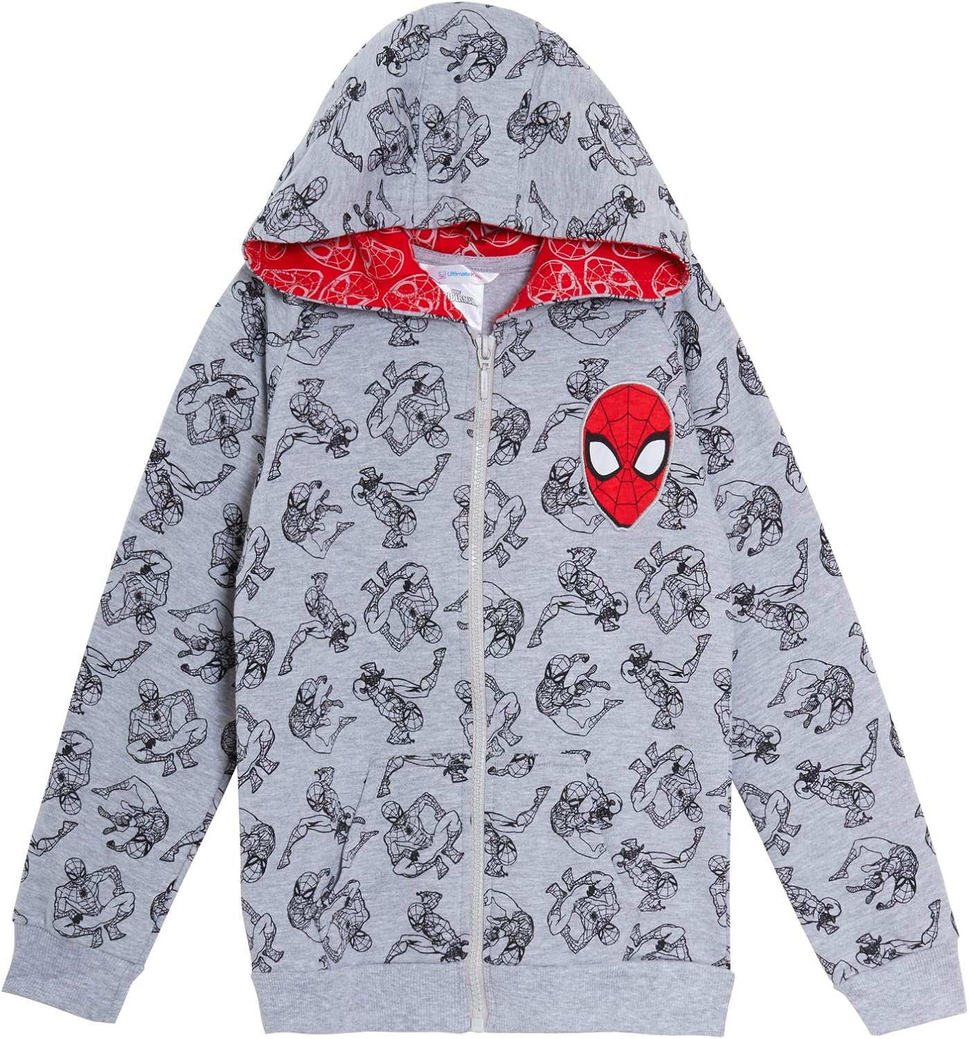 Veste à capuche zippée intégrale Spider-Man Marvel Avengers pour garçon