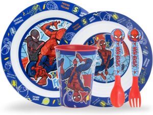 Set de vaisselle enfant Spiderman réutilisable pour micro-ondes