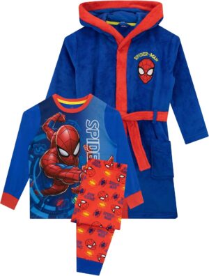 Ensemble garçon Marvel Spiderman avec robe de chambre à capuche
