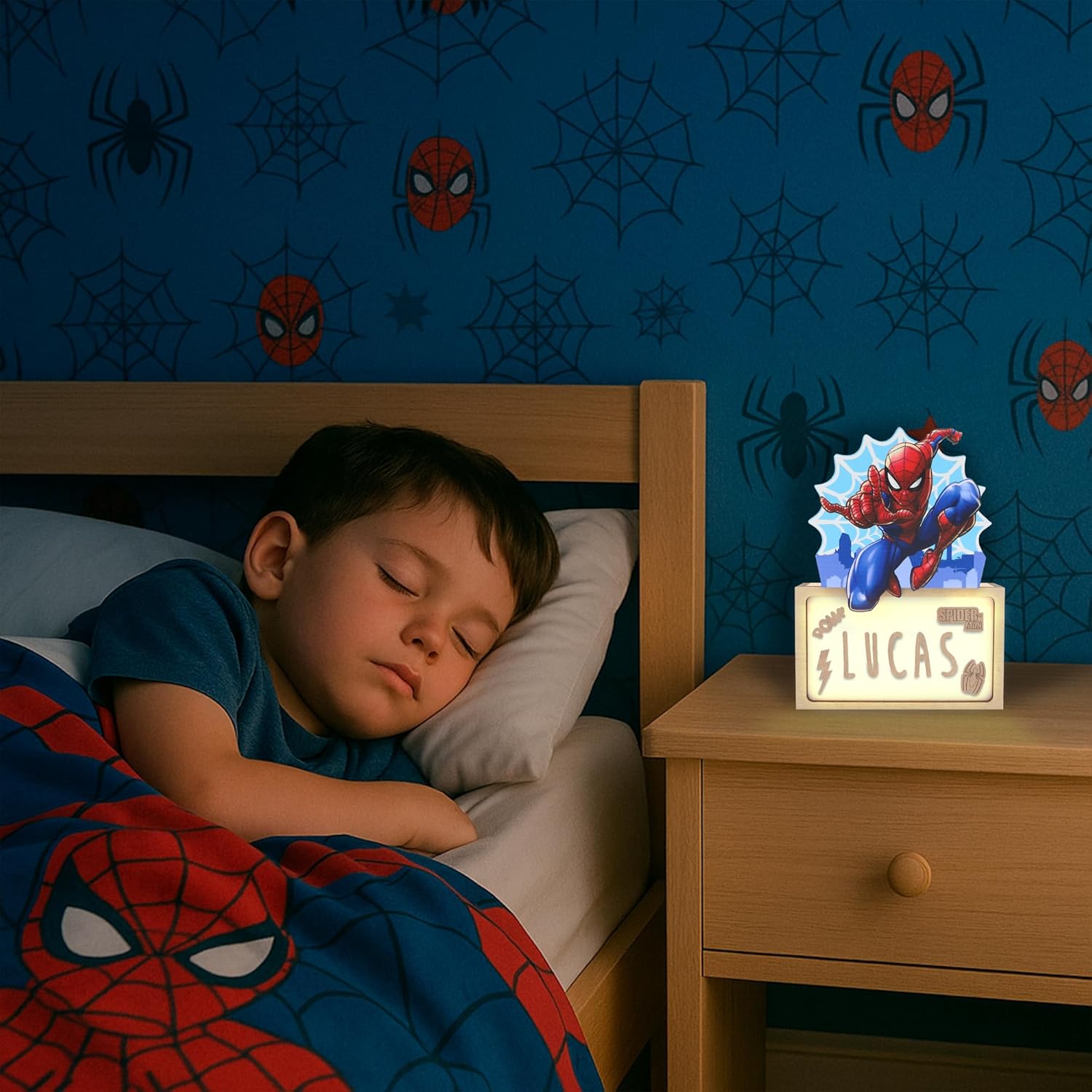 Lampe Spider-Man Marvel personnalisable avec kit de lettres – Image 3
