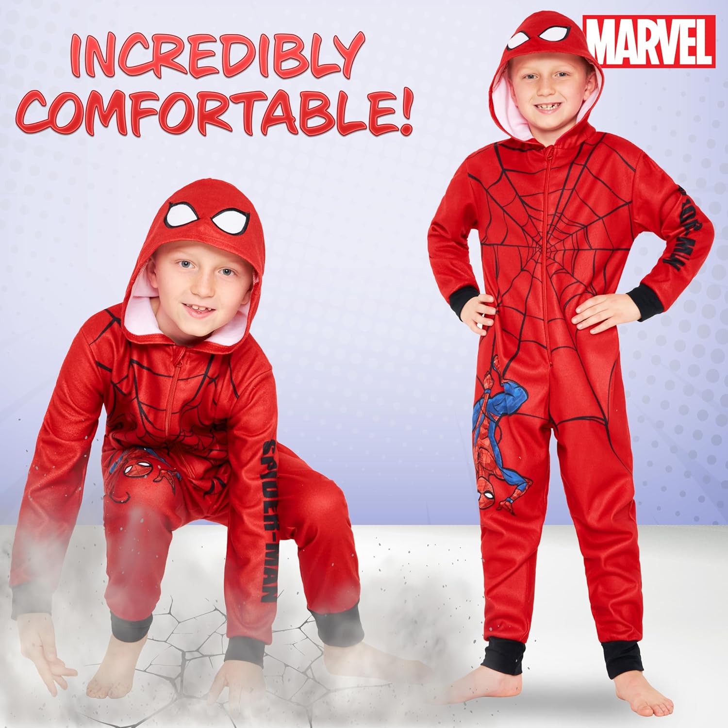 Pyjama combinaison Spider-Man Marvel en polaire pour garçon – Image 5