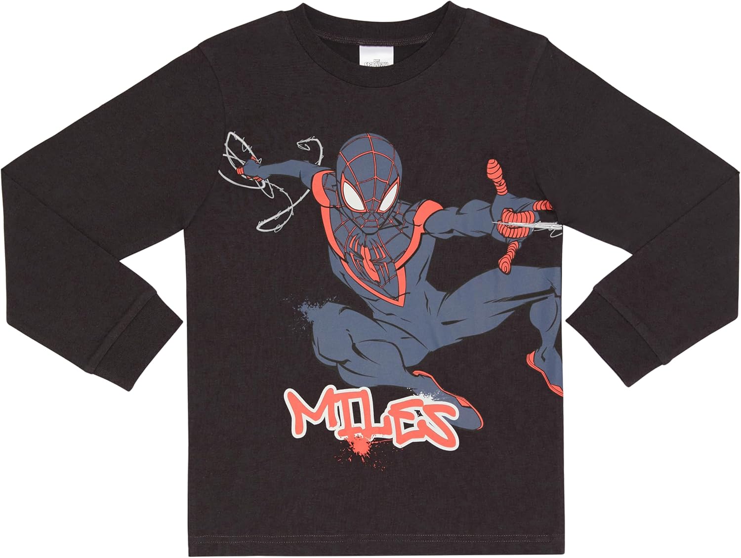 Lot de 3 t-shirts manches longues Spider-Man et Miles Morales en 100 % coton peigné – Image 5