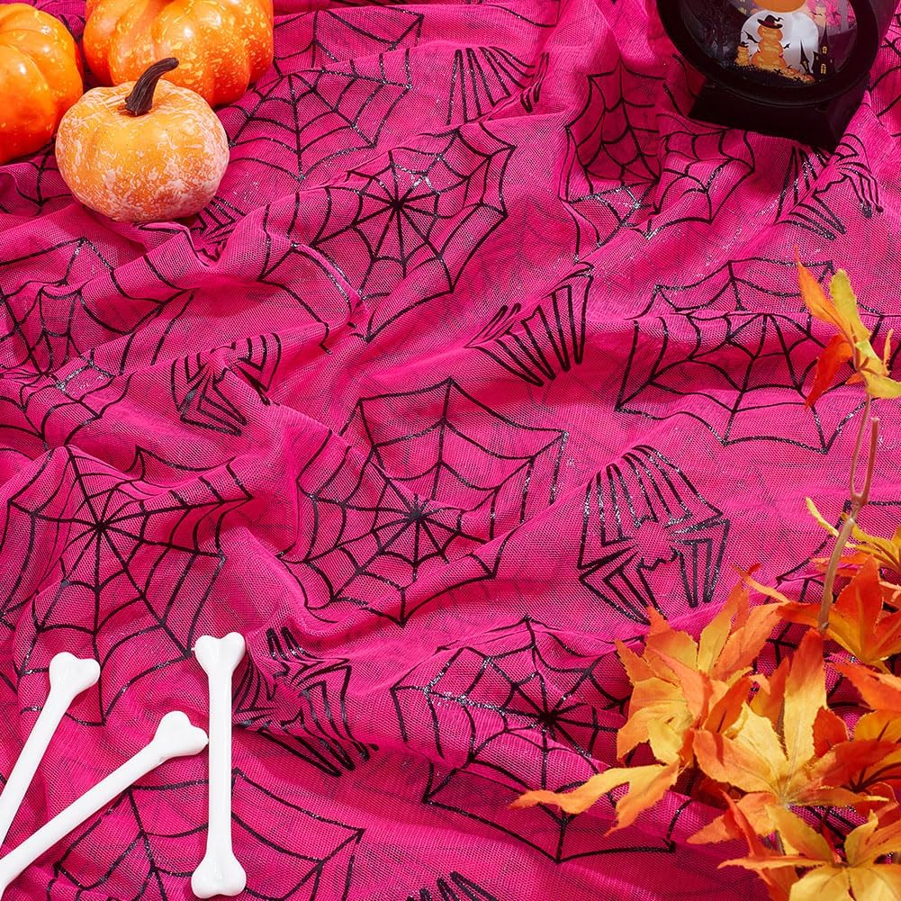 Tissu maille Spider Man en tulle à motif toile d'araignée 1.58 – Image 4