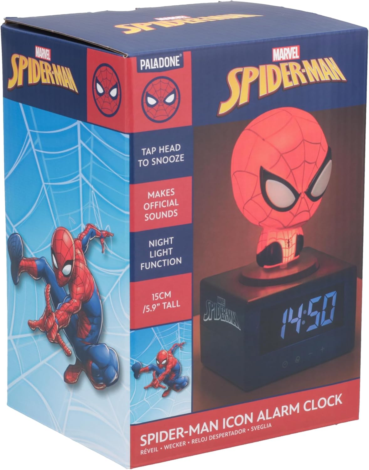 Réveil numérique Spider-Man Marvel rose avec veilleuse musicale – Image 2
