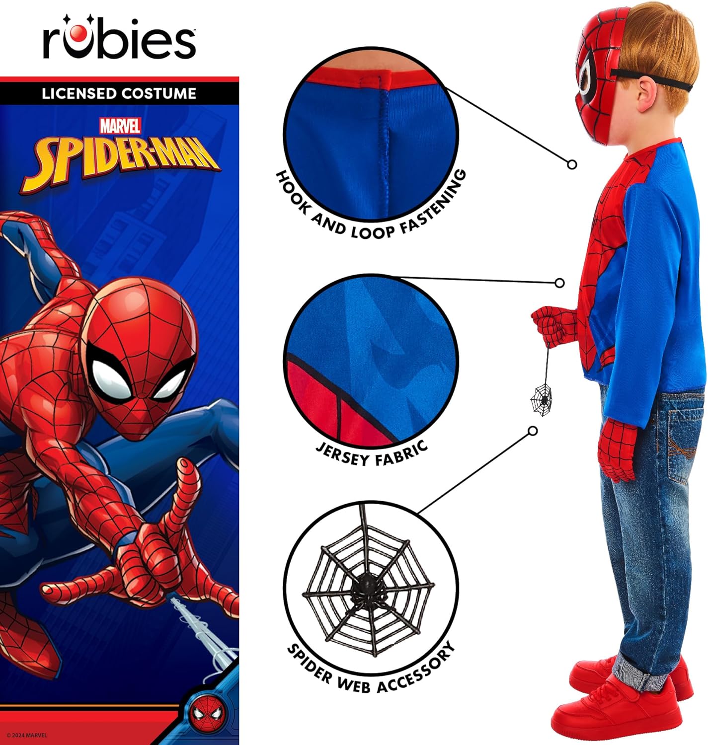 Déguisement Rubies Marvel Spider-Man enfant taille 4 à 6 ans – Image 4