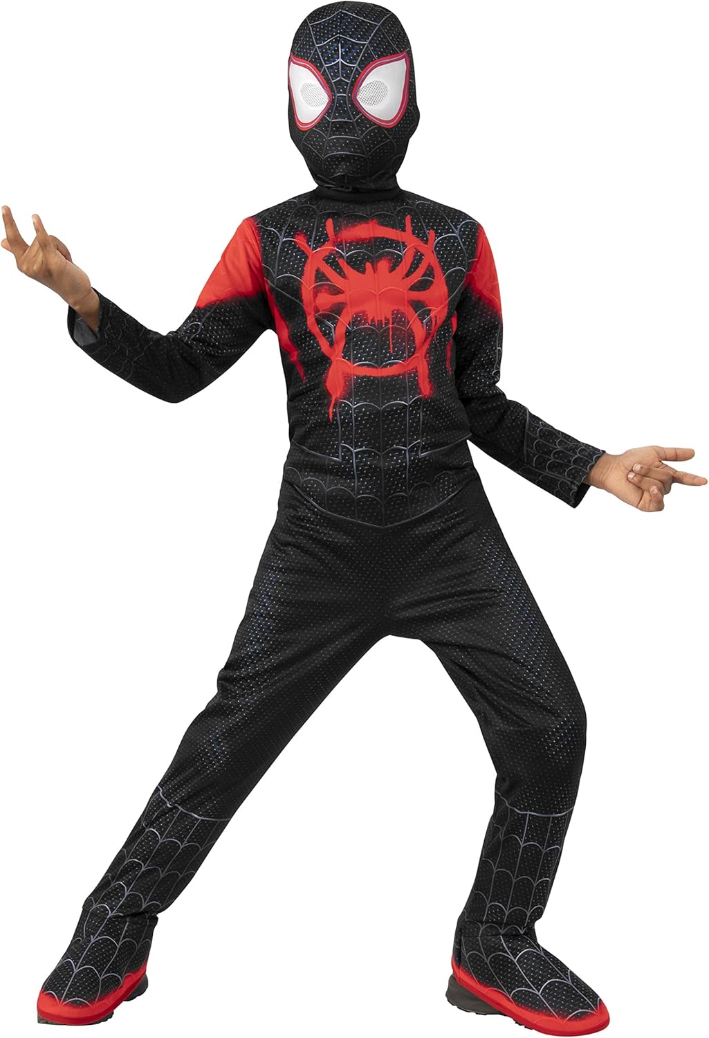Costume classique Marvel Miles Morales avec masque et couvre-bottes