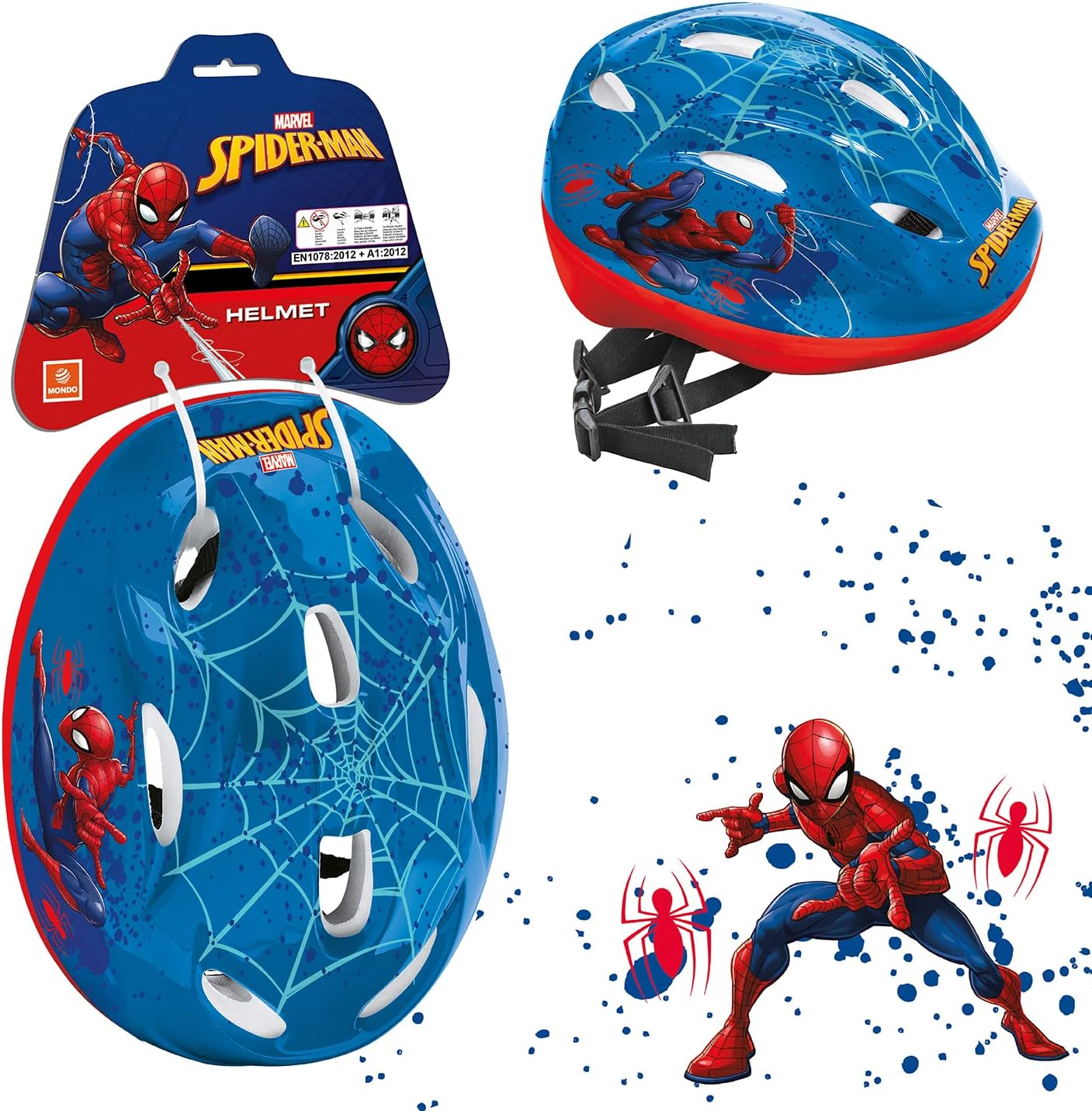 Mondo Toys casque de vélo enfant Spider-Man réglable 52 à 56 – Image 7