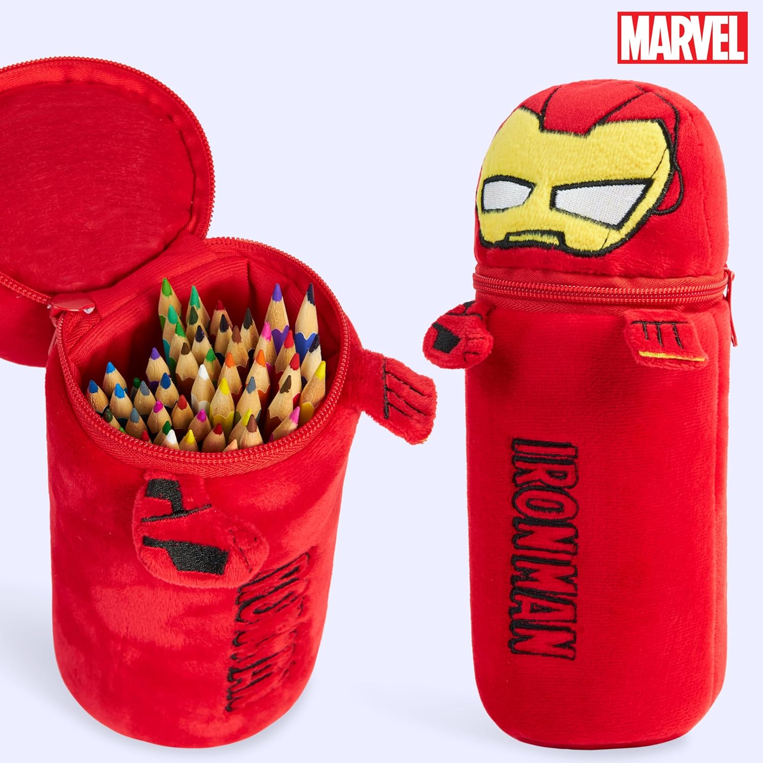 Set de coloriage Marvel Spider-Man avec trousse, 48 crayons Rouge Iron Man – Image 5