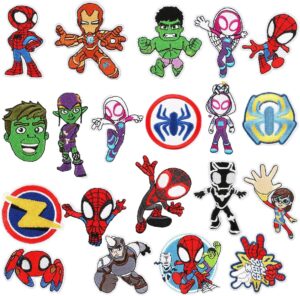 Patch thermocollant Spider-Man, lot de 20 écussons pour vêtements
