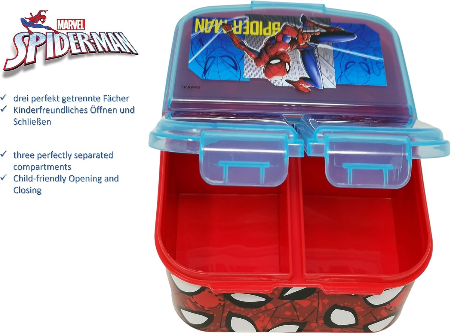 Boîte à déjeuner enfant Spider-Man avec 3 compartiments – Image 4