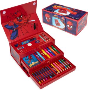 Mallette de coloriage Marvel Spiderman rouge pour enfant