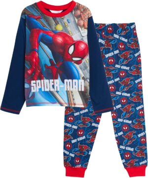 Pyjama garçon Marvel Spiderman avec t-shirt et pantalon à poignets