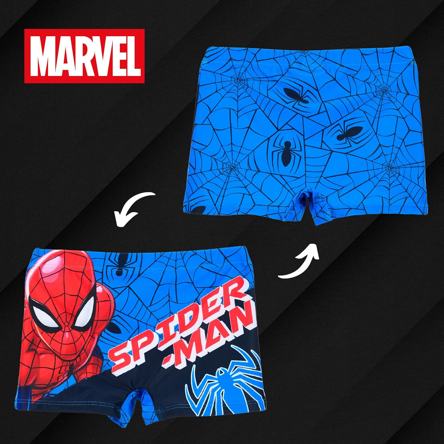 Short de bain Spider-Man Marvel pour enfant, tailles 3 à 8 ans – Image 8