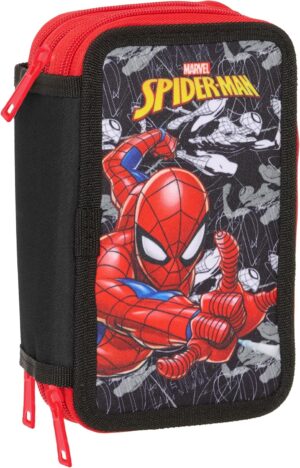 Trousse scolaire Spider-Man 37 outils, format 12,5 x 5,5 x 19,5 cm