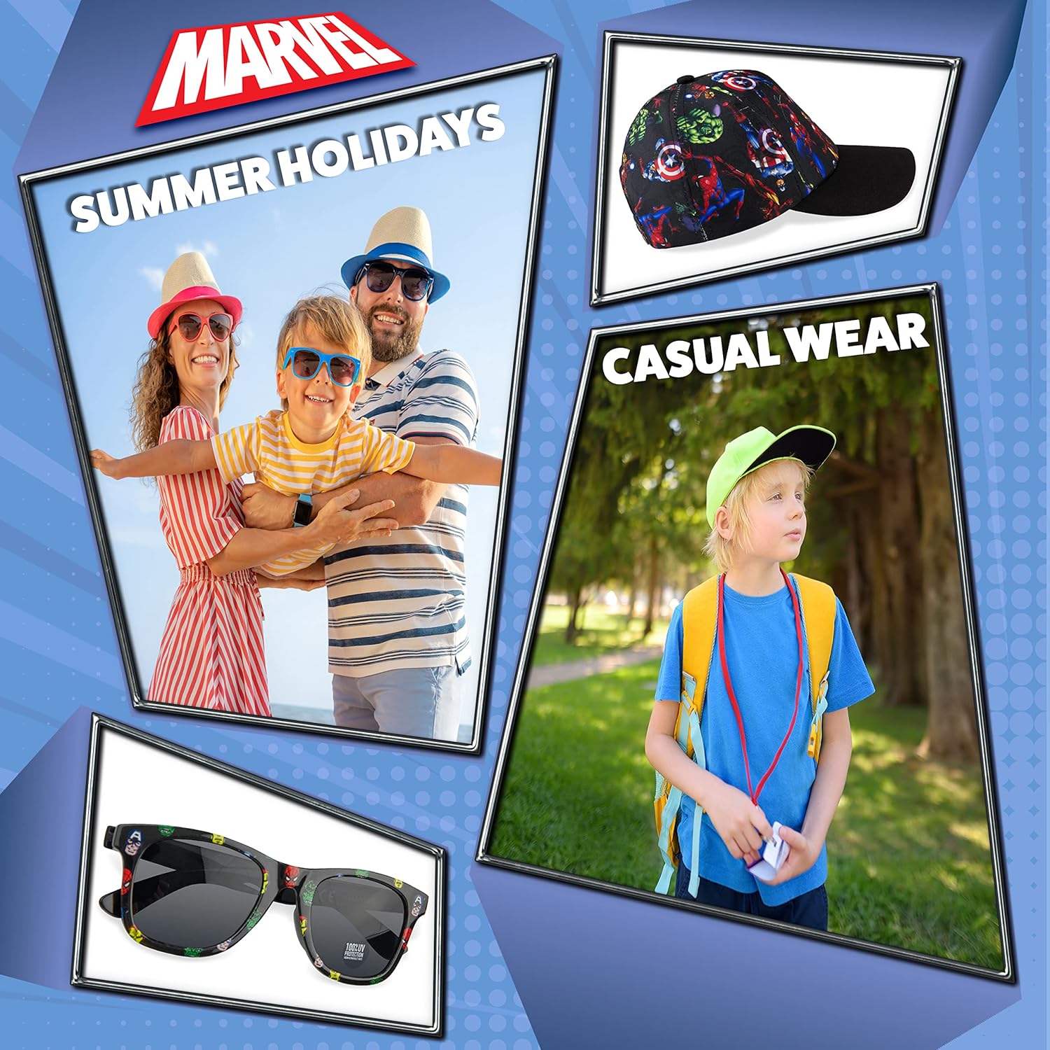 Ensemble enfant Marvel Spider-Man avec casquette respirante réglable et lunettes de soleil UV400 – Image 5