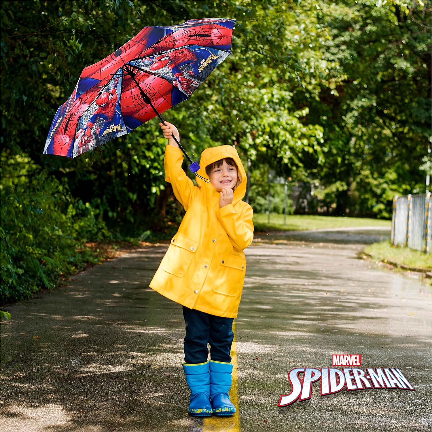 Parapluie pliant compact Spider-Man pour enfant – Image 7