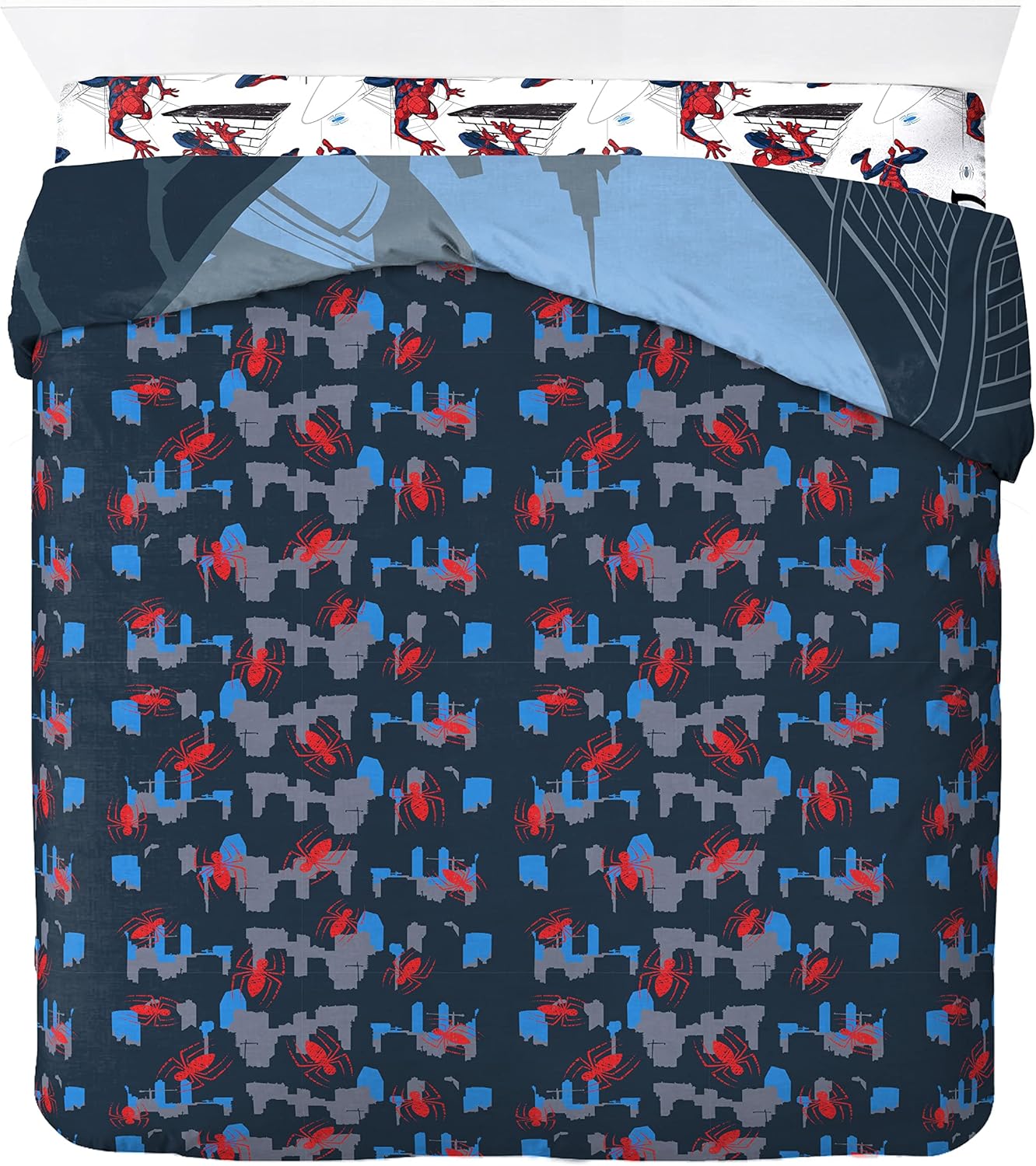 Parure de lit Marvel Spiderman 200x200 en 100% coton avec 2 taies – Image 3