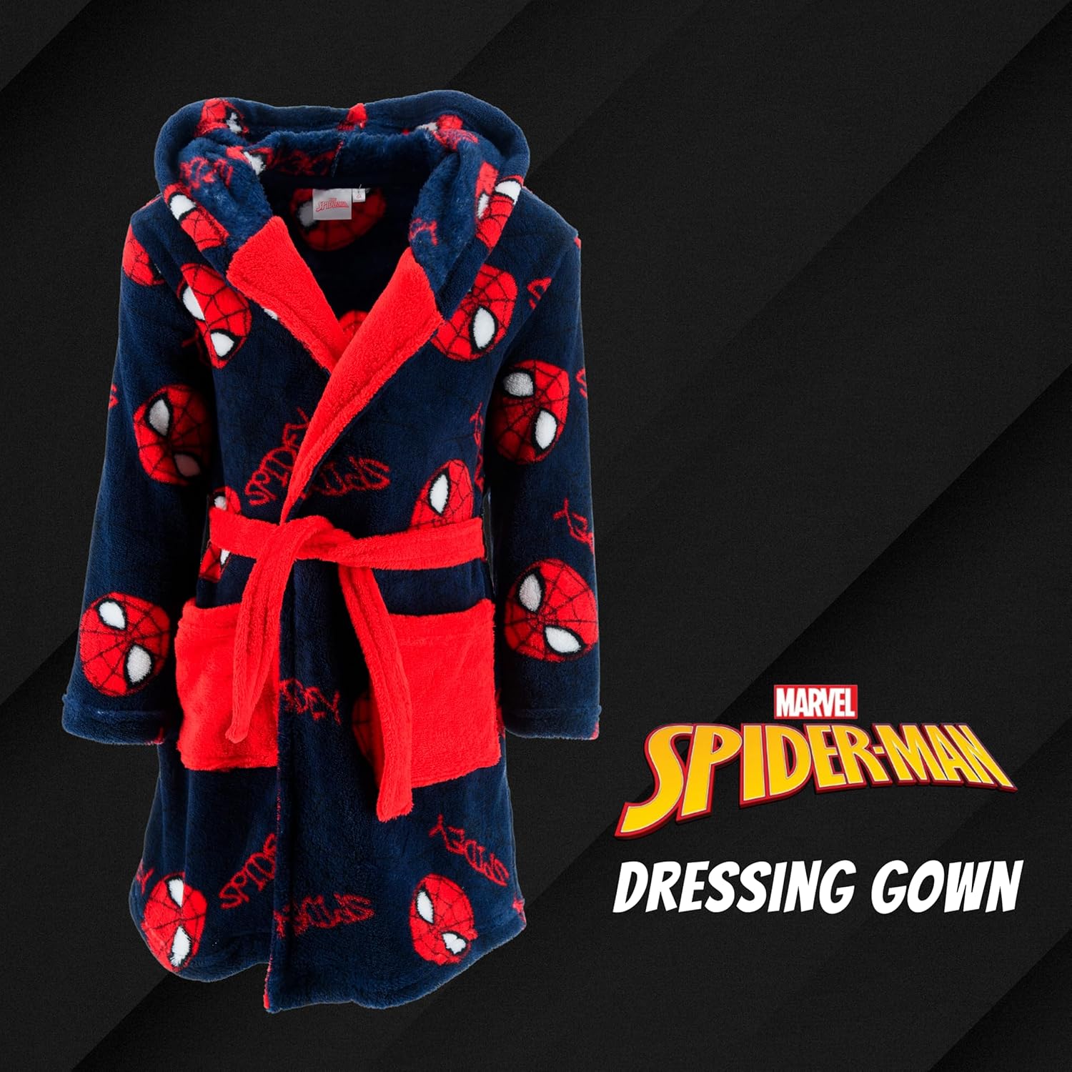 Robe de chambre Spider-Man rouge pour garçon, taille 3 ans – Image 3