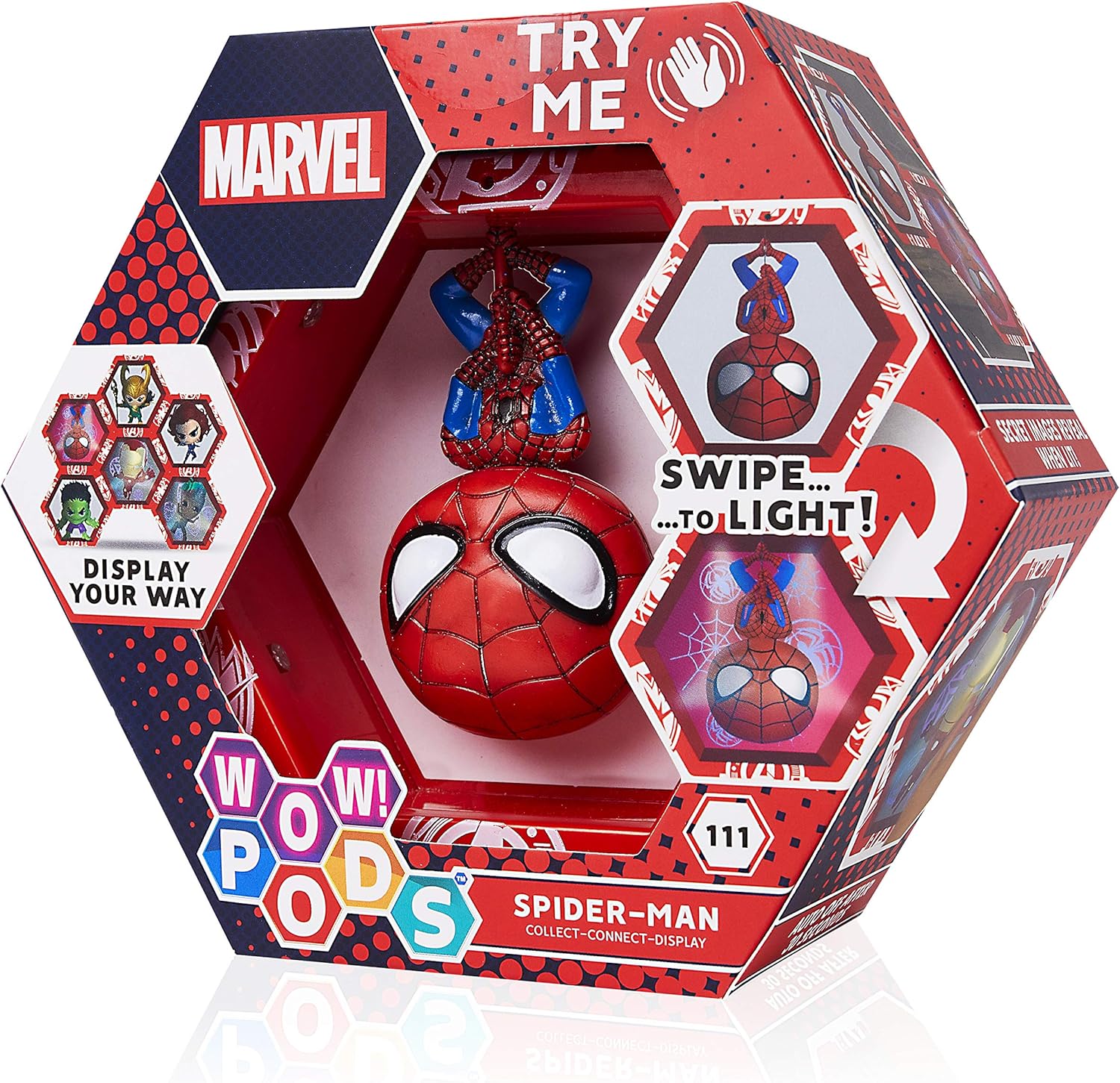 Figurine lumineuse à tête branlante Spider-Man Marvel Avengers PODS