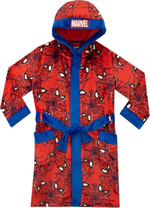 Robe de chambre garçon Spider-Man à capuche avec poches