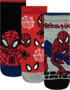 Chaussettes Marvel Spiderman enfant en coton, pack de 3