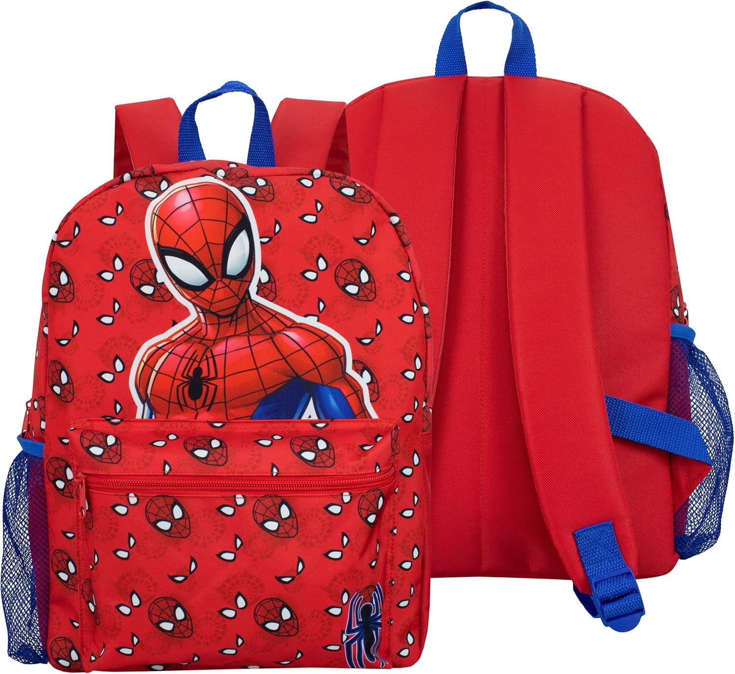 Cartable Marvel Spiderman rouge avec bouteille, sac lunch et trousse – Image 8