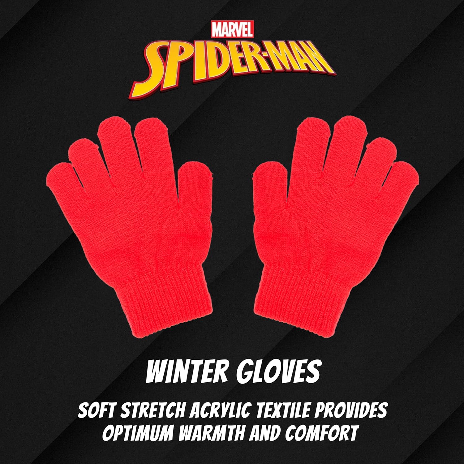 Ensemble d'hiver Spider-Man rouge avec bonnet, écharpe et gants pour garçon – Image 6