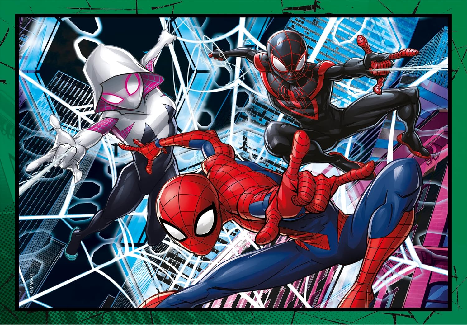 Marvel Spider-Man SuperColor : 4 puzzles progressifs 12, 16, 20 et 24 pièces dès 3 ans – Image 6