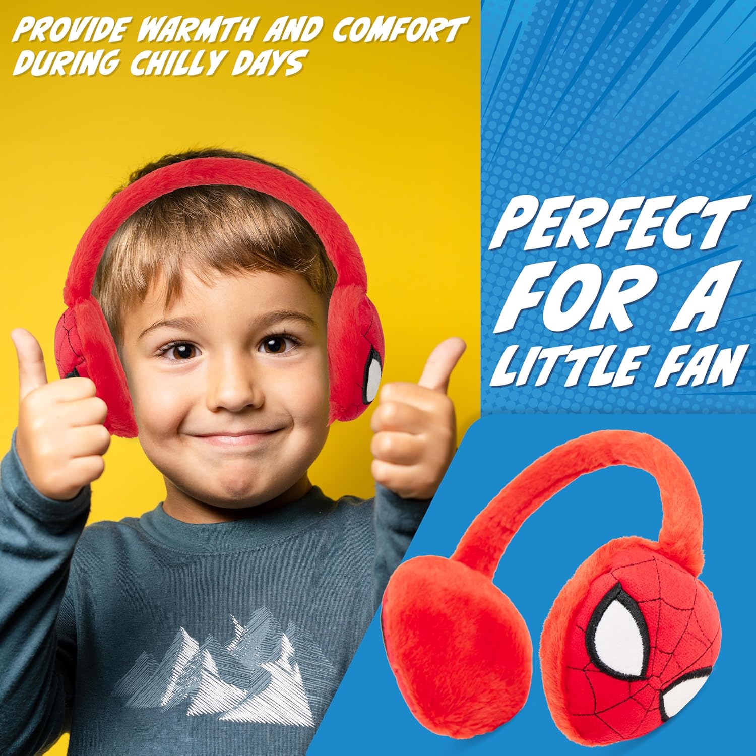 Cache-oreilles hiver Marvel Spiderman pour garçon dès 3 ans – Image 3