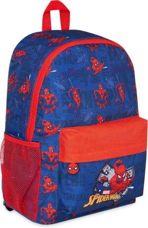 Sac à dos Spider-Man Marvel bleu/rouge pour école et sorties