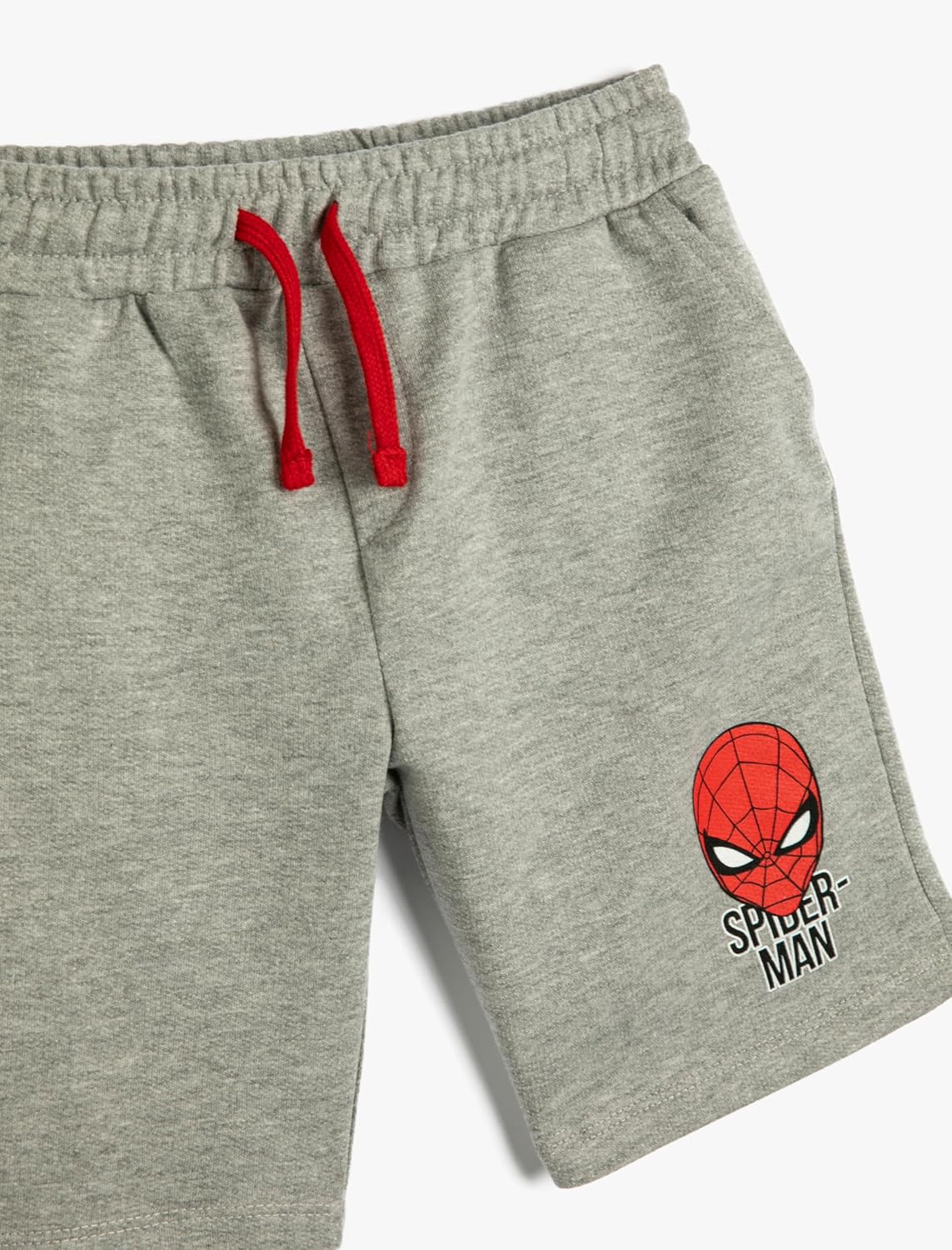 Short gris Spider-Man en coton avec cordon et poches – Image 3