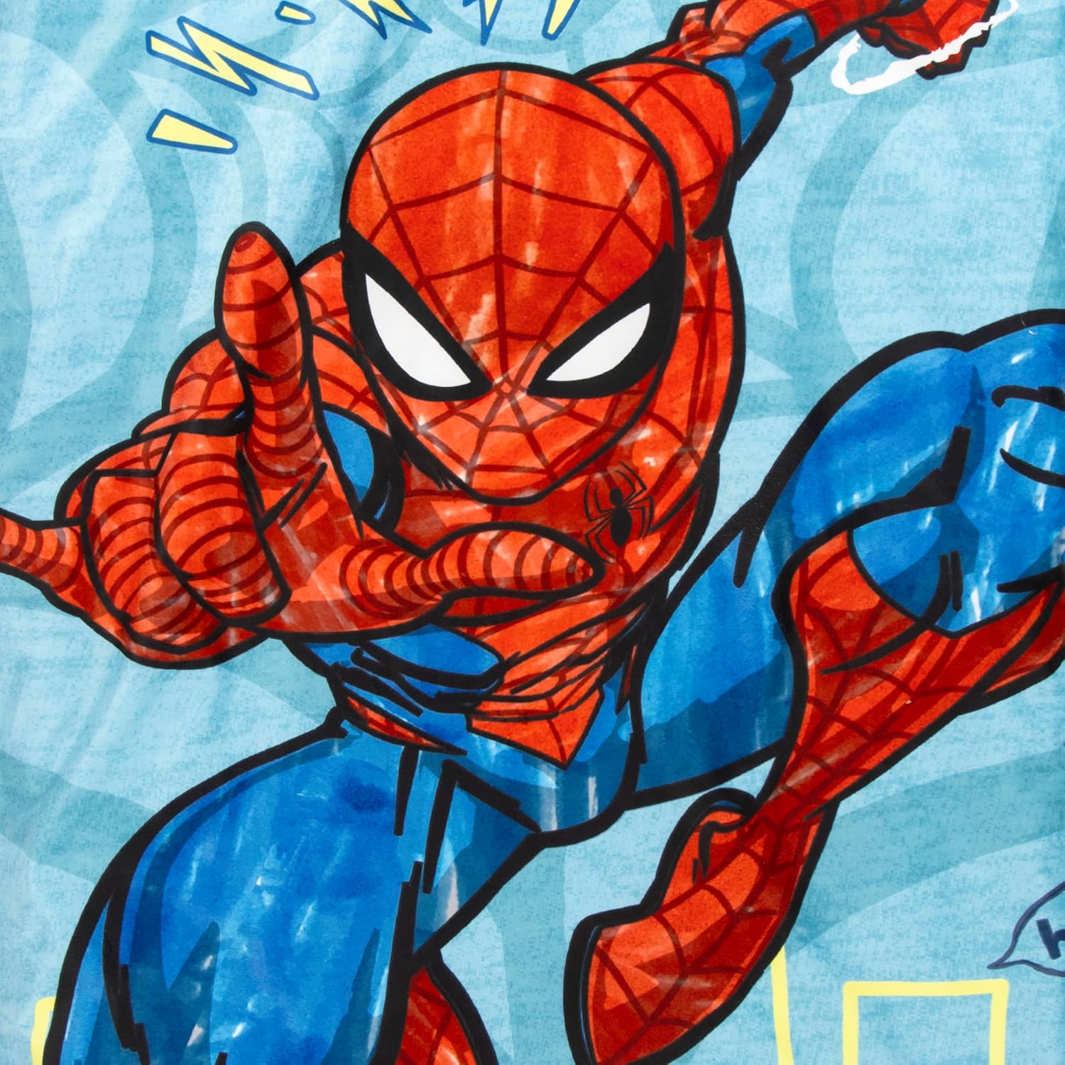 Sac de couchage Spider-Man bleu avec oreiller intégré et poignée de transport – Image 6