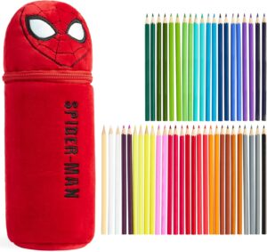 Kit coloriage Marvel Spider-Man avec trousse, 48 pièces Rouge Spiderman