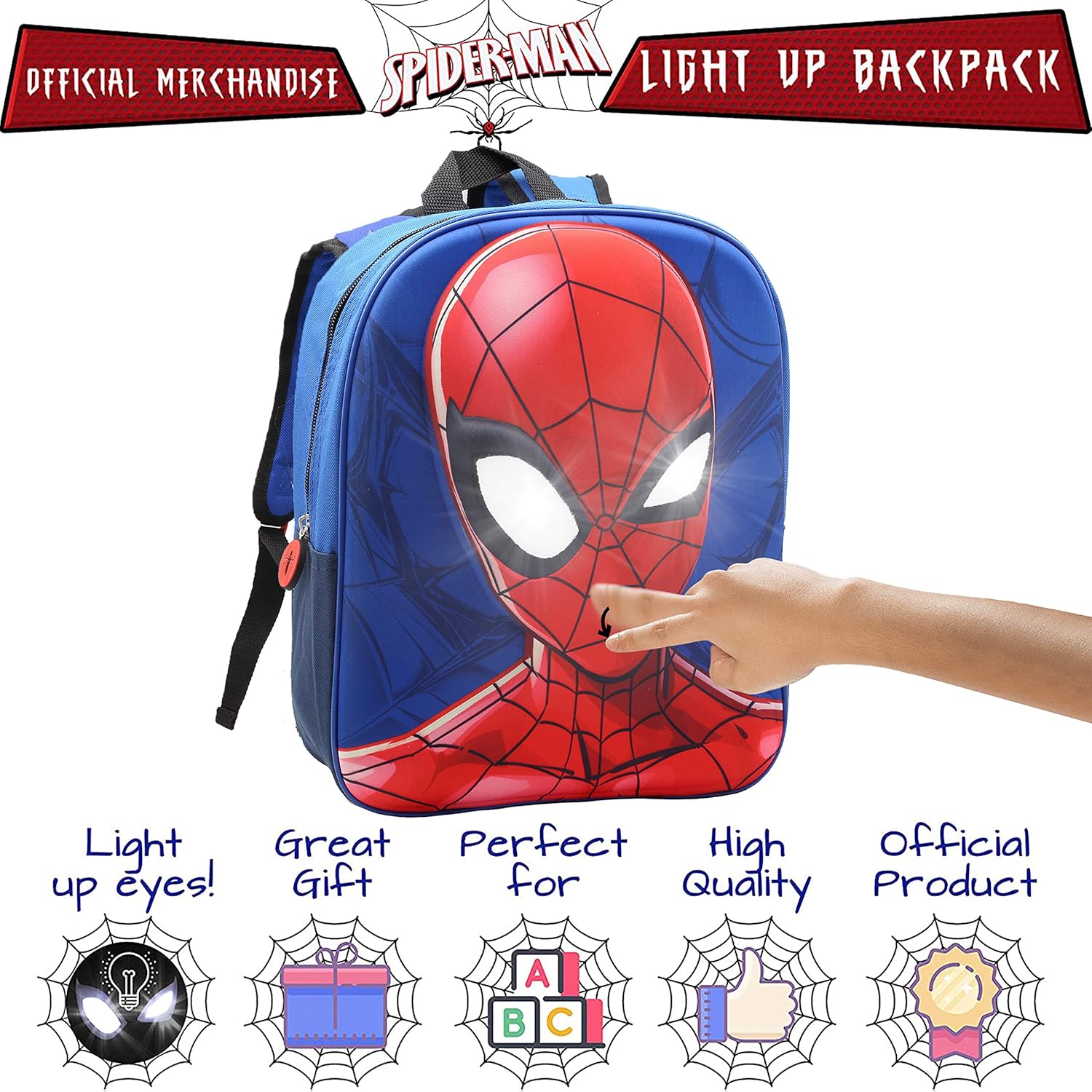Cartable Marvel Spiderman bleu pour école maternelle et primaire – Image 2