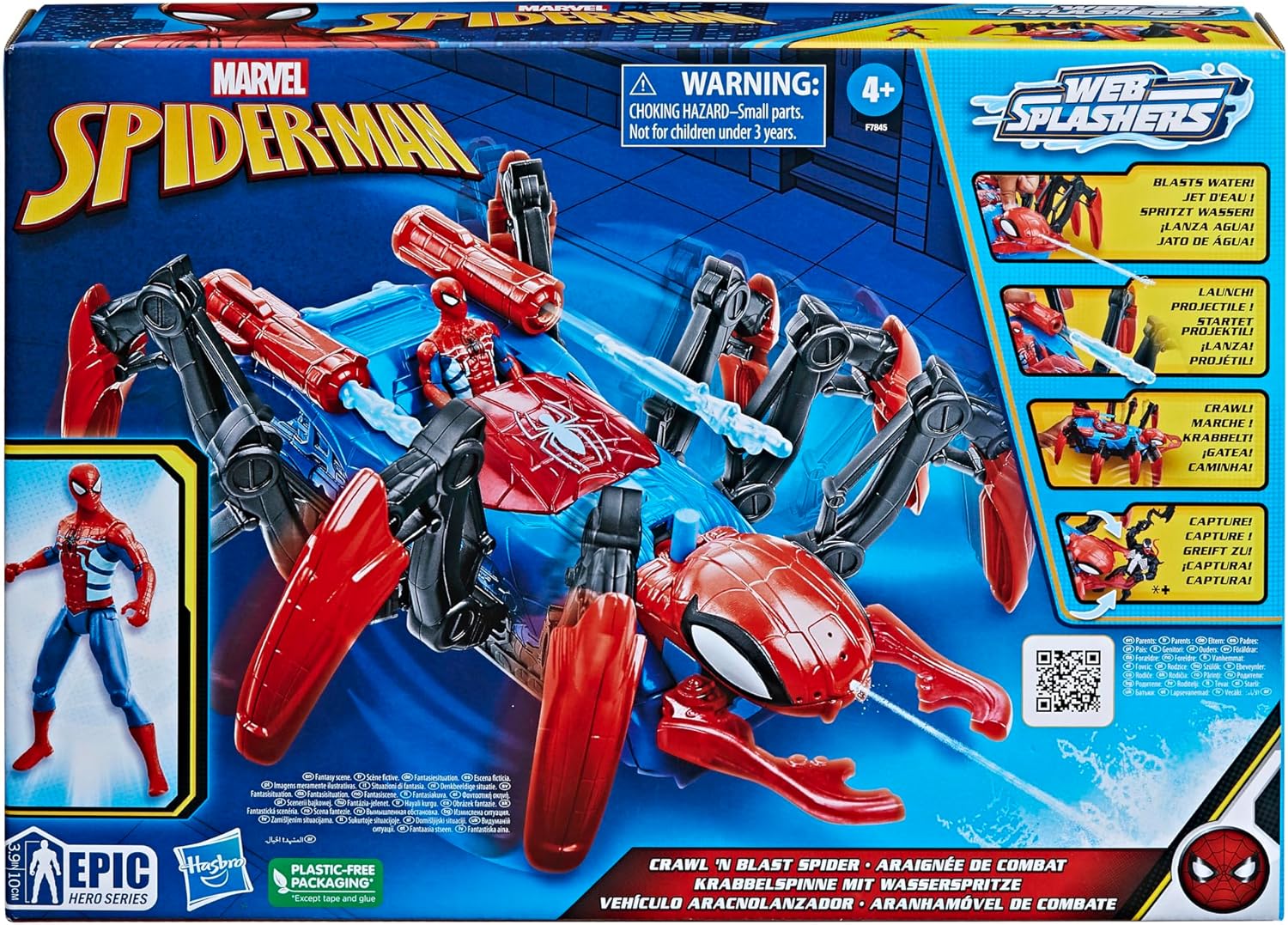 Spider-Man Marvel araignée de combat avec blaster à eau et 2 projectiles – Image 2