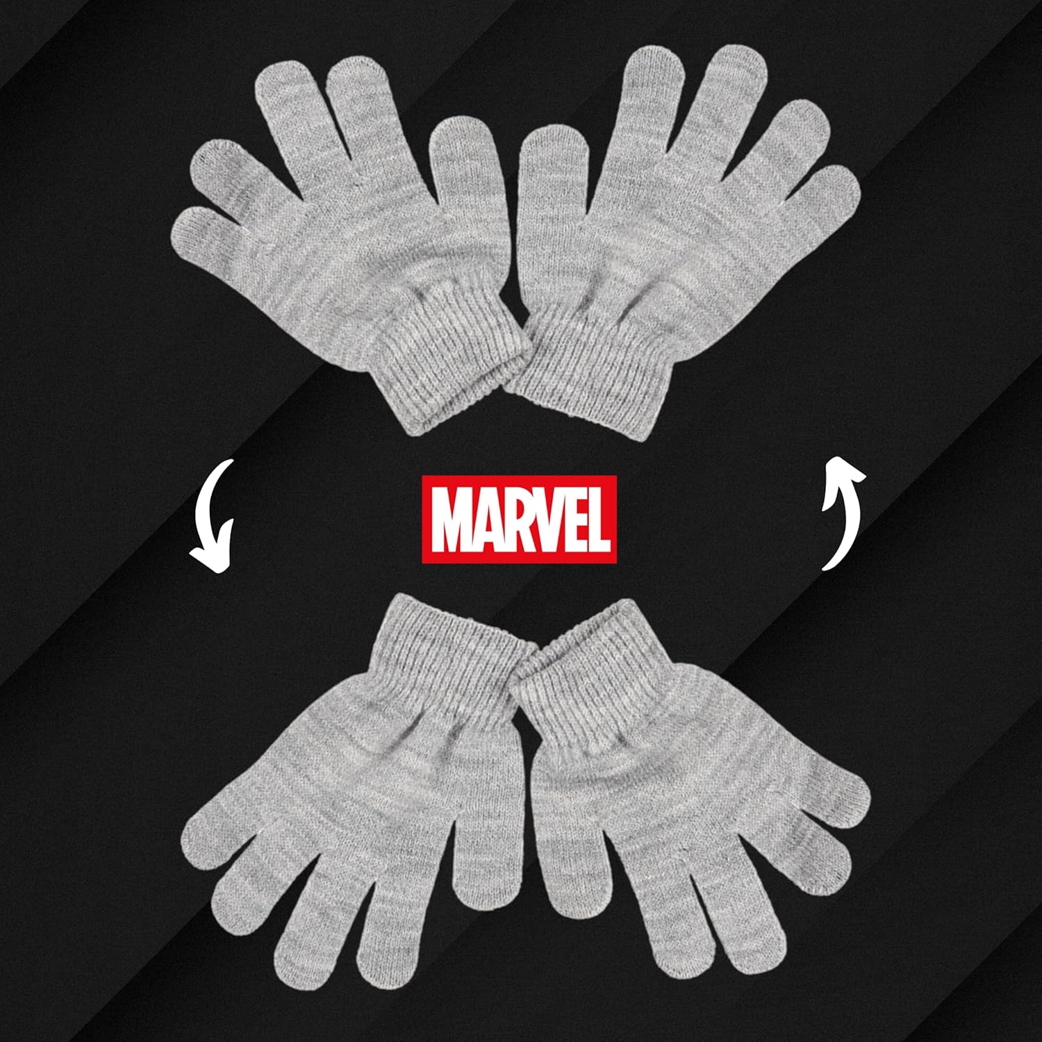 Ensemble hiver Marvel Spider-Man bonnet et gants gris pour garçon – Image 5