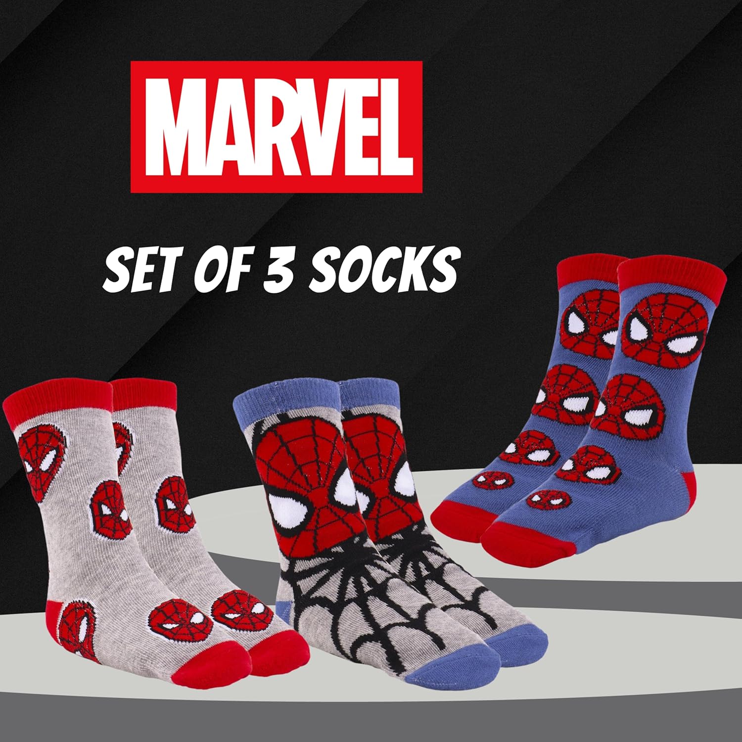Chaussettes Marvel Spider-Man garçon, taille EU 31/34 – Image 2