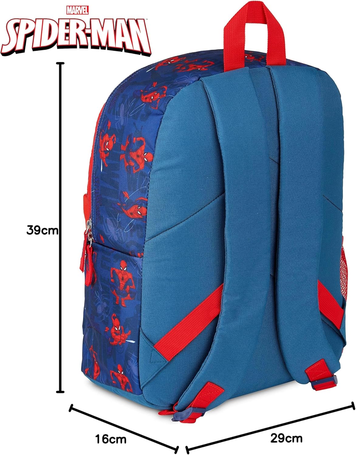 Sac à dos Spider-Man Marvel bleu/rouge pour école et sorties – Image 3