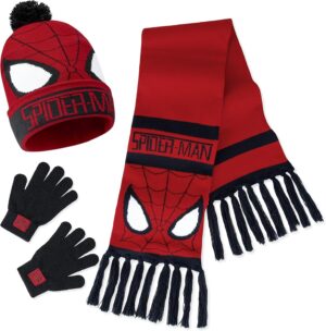 Ensemble d'hiver garçon Marvel Spider-Man, Rouge Spiderman 3 Pcs