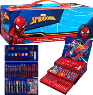 Mallette de coloriage Marvel Spider-Man Avengers avec plus de 40 pièces