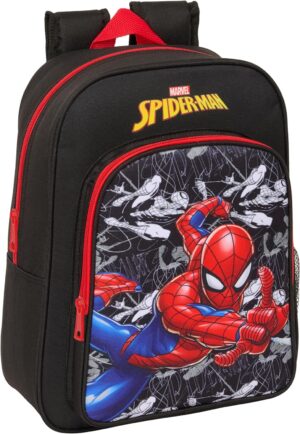 Sac à dos noir Spider-Man Safta 26 x 34 x 11 cm