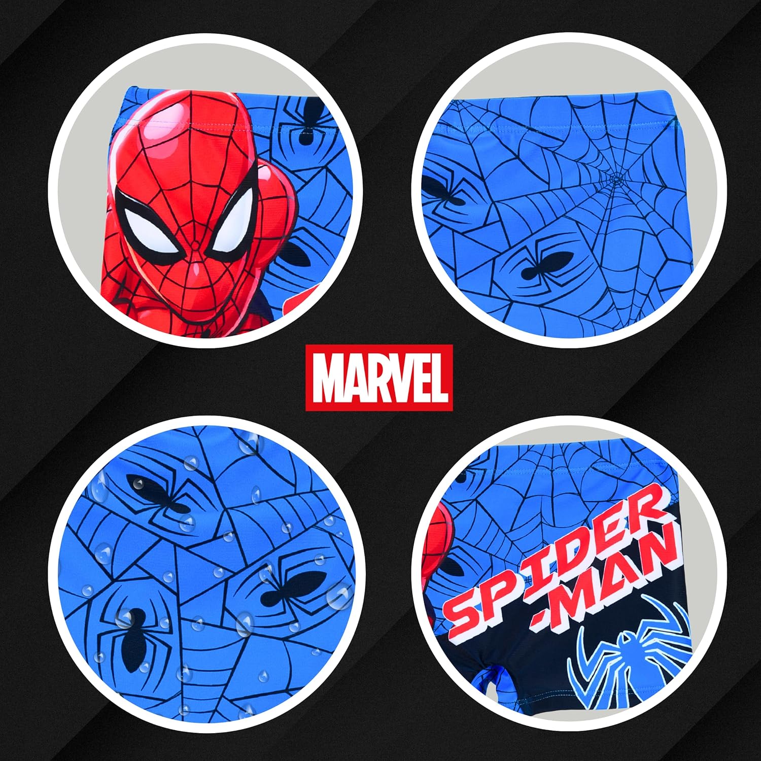 Short de bain Spider-Man Marvel pour enfant, tailles 3 à 8 ans – Image 6