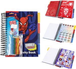 Livre d'activités Marvel Spider-Man et Avengers avec 1000 autocollants