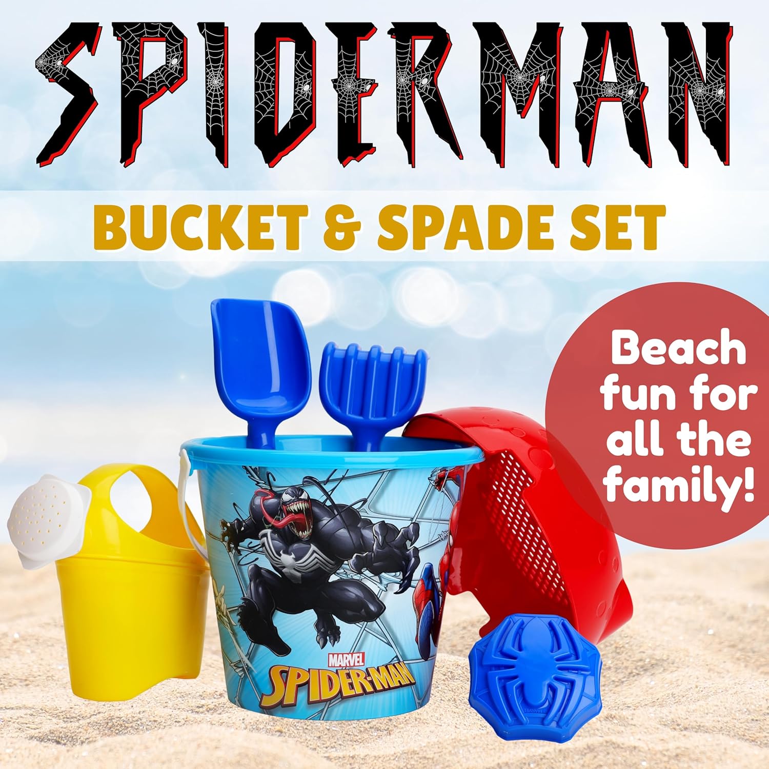 Spider-Man Toyland® ensemble plage 6 pièces avec seau et arrosoir – Image 2