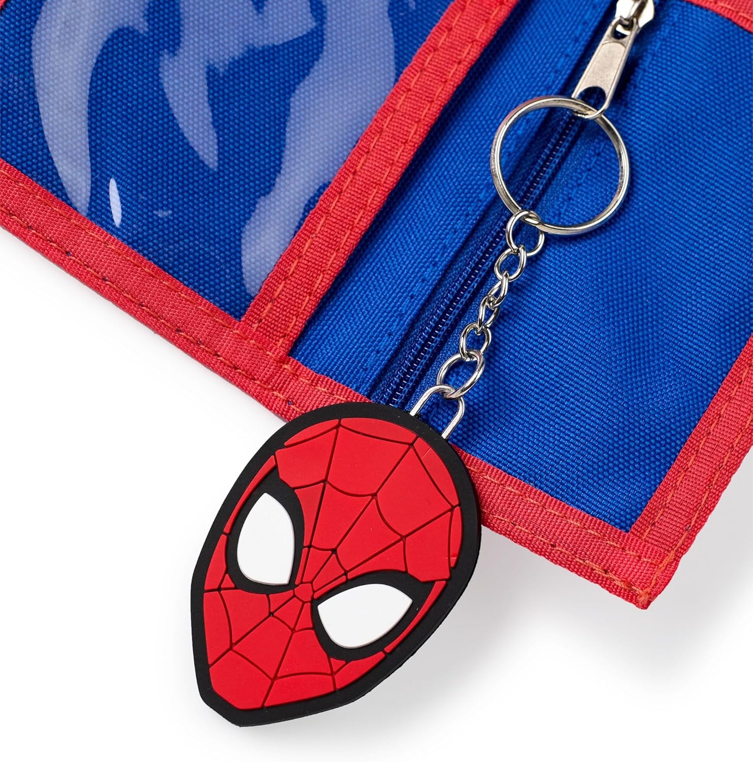 Portefeuille Marvel Spider-Man rouge à trois volets avec imprimé THWIP ! et porte-clés masque – Image 6