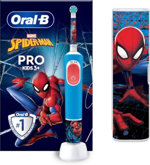 Brosse à dents électrique Oral-B Pro Kids Spider-Man Marvel avec étui de voyage