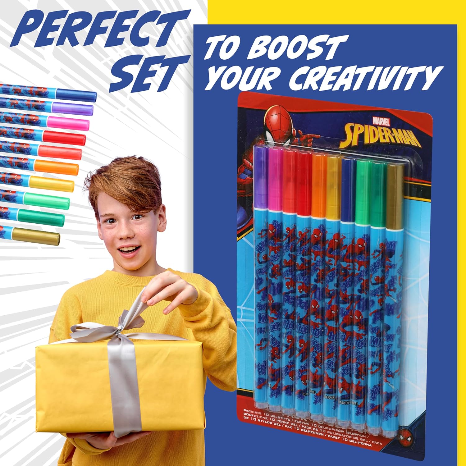 Set de 10 stylos gel Disney Spiderman couleur Multi Spiderman – Image 3