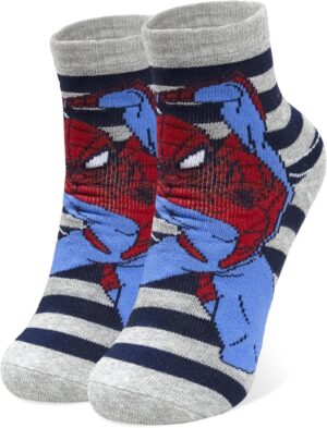 Chaussettes enfant Marvel Avengers Spider-Man en coton gris 23 à 26
