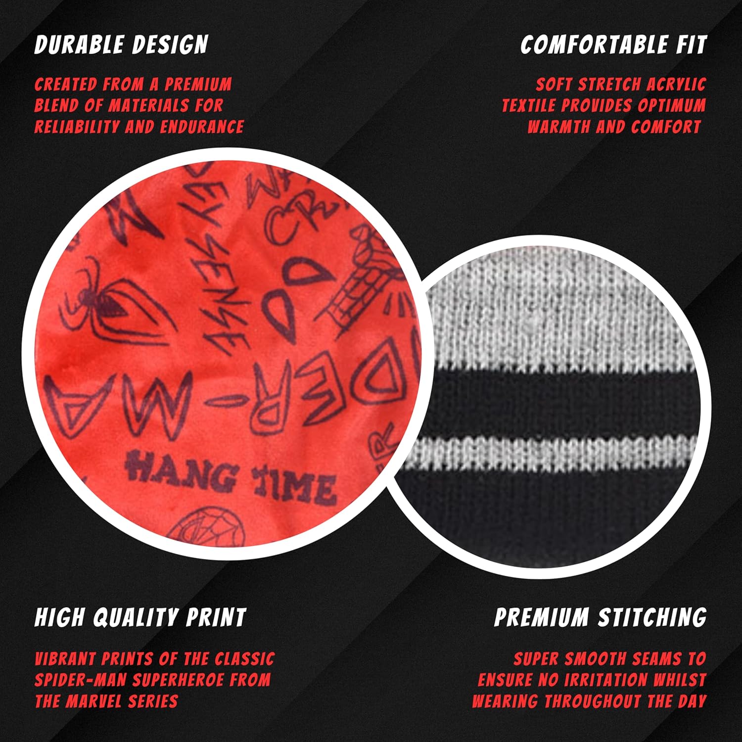 Ensemble hiver Marvel Spider-Man bonnet et gants gris pour garçon – Image 6