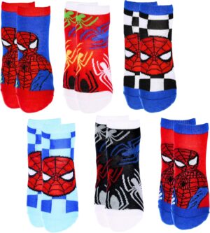 Lot de 6 chaussettes courtes Marvel Spider-Man, taille EU 31/34
